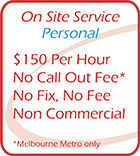 Personal On Site Rates