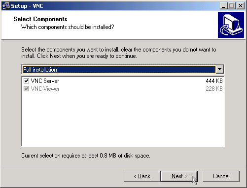 WinVNC setup image 3