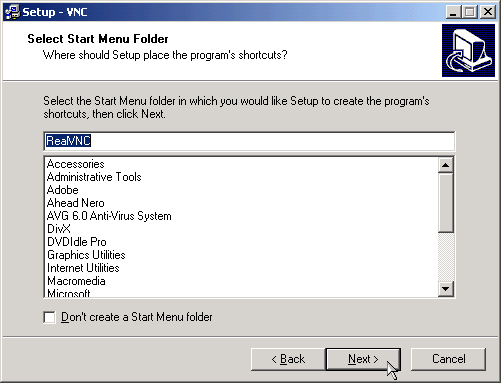 WinVNC setup image 4